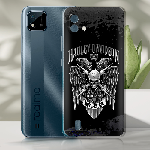 Чехол BoxFace Realme C11 2021 Harley Davidson skull and eagles