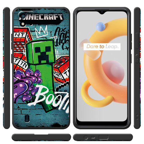 Чехол BoxFace Realme C11 2021 Minecraft Graffiti