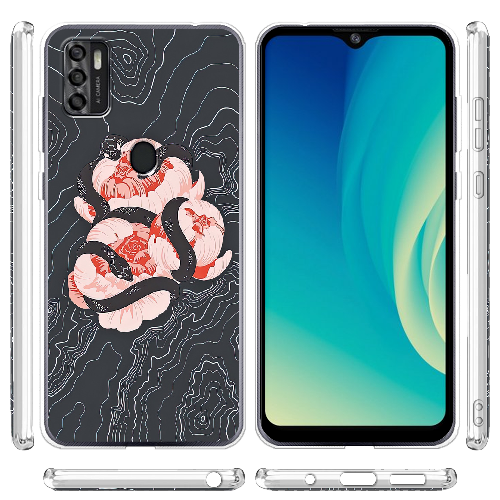 Чехол BoxFace ZTE Blade A7S 2020 Snake Rose