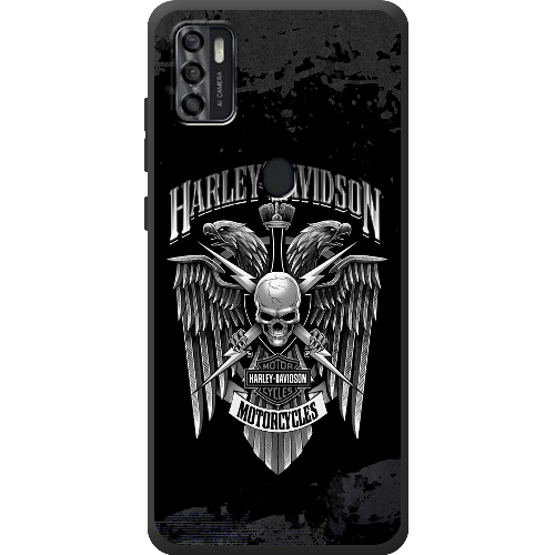 Чехол BoxFace ZTE Blade A7S 2020 Harley Davidson skull and eagles