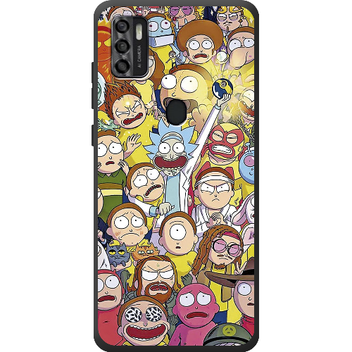 Чехол BoxFace ZTE Blade A7S 2020 Rick and Morty все герои