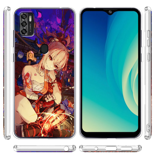 Чехол BoxFace ZTE Blade A7S 2020 Genshin Ёимия с огоньком