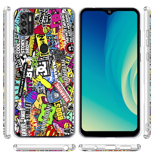 Чехол BoxFace ZTE Blade A7S 2020 Multicolored Inscriptions