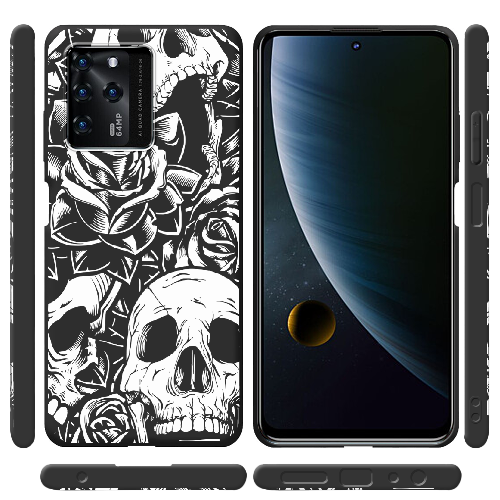 Чехол BoxFace ZTE Blade V30 Skull and Roses