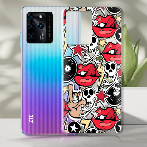 Чехол BoxFace ZTE Blade V30 Rock Graffiti