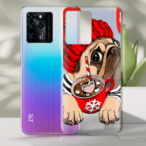 Чехол BoxFace ZTE Blade V30 Winter Puggy