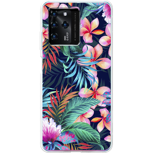 Чехол BoxFace ZTE Blade V30 flowers in the tropics