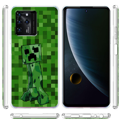 Чехол BoxFace ZTE Blade V30 Minecraft Creeper