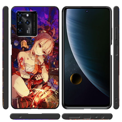 Чехол BoxFace ZTE Blade V30 Genshin Ёимия с огоньком