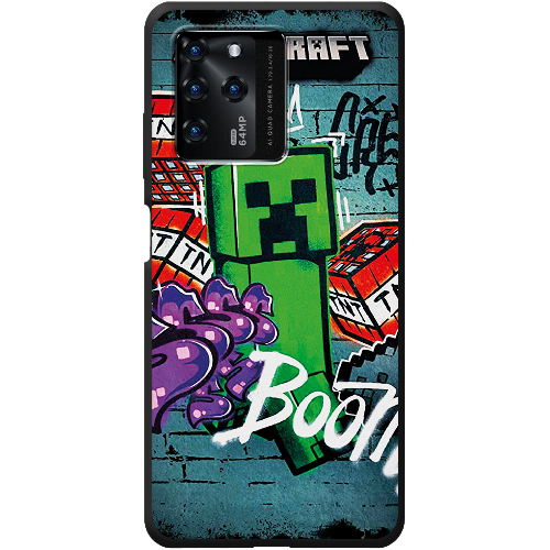 Чехол BoxFace ZTE Blade V30 Minecraft Graffiti