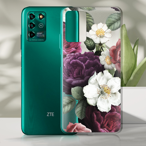 Чехол BoxFace ZTE Blade V30 Vita Цветочные Темные Сны