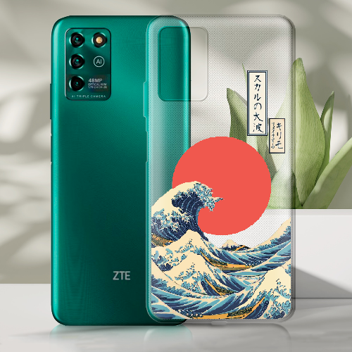 Чехол BoxFace ZTE Blade V30 Vita Большая волна в Канагаве