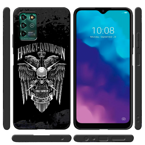 Чехол BoxFace ZTE Blade V30 Vita Harley Davidson skull and eagles