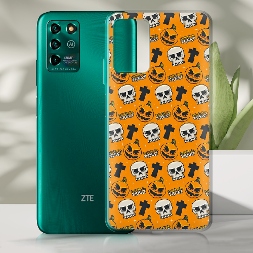 Чехол BoxFace ZTE Blade V30 Vita Хэллоуин Кошелек или жизнь