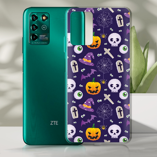 Чехол BoxFace ZTE Blade V30 Vita Halloween Purple Mood