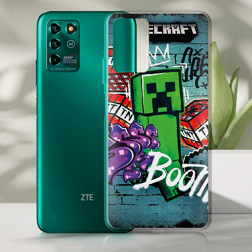 Чехол BoxFace ZTE Blade V30 Vita Minecraft Graffiti