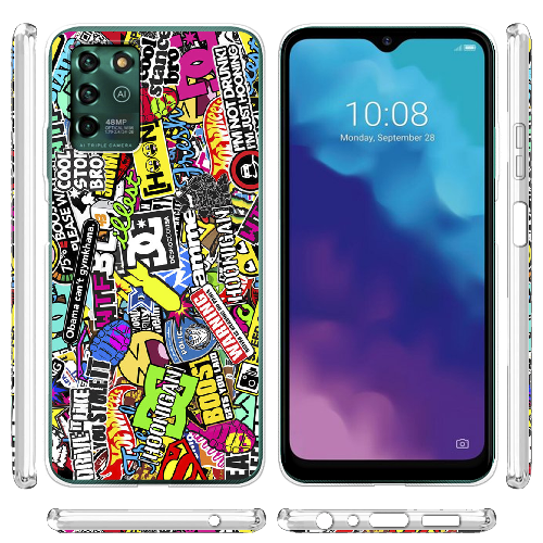 Чехол BoxFace ZTE Blade V30 Vita Multicolored Inscriptions