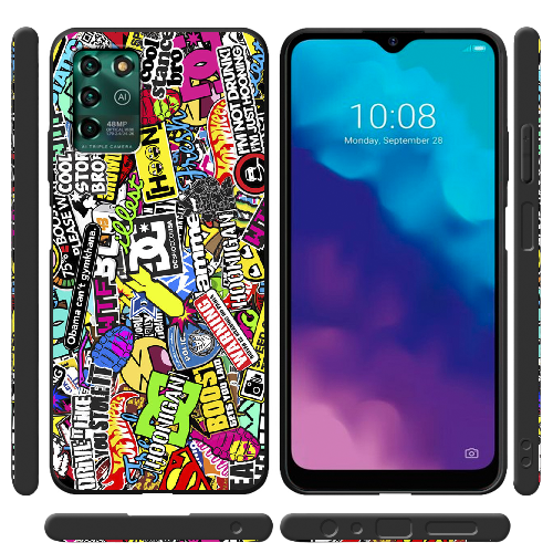 Чехол BoxFace ZTE Blade V30 Vita Multicolored Inscriptions