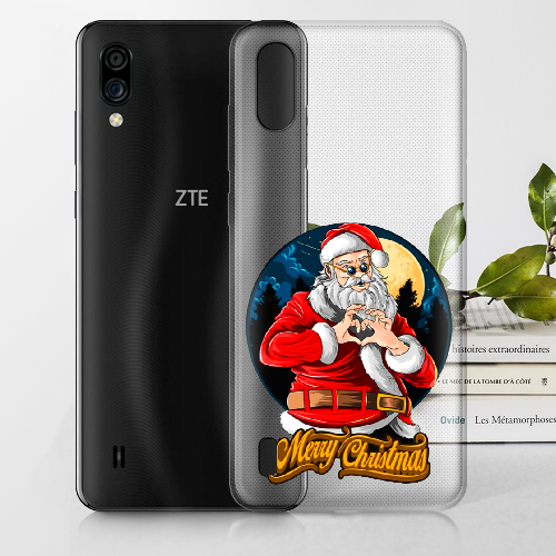 Чехол BoxFace ZTE Blade A5 2020 Cool Santa and heart