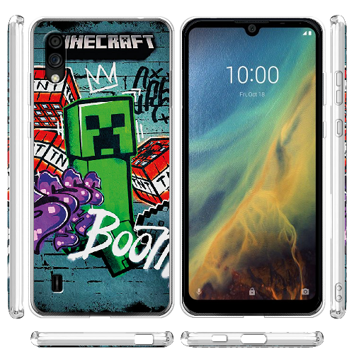 Чехол BoxFace ZTE Blade A5 2020 Minecraft Graffiti