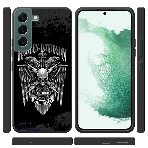 Чехол BoxFace Samsung Galaxy S22 (S901) Harley Davidson skull and eagles