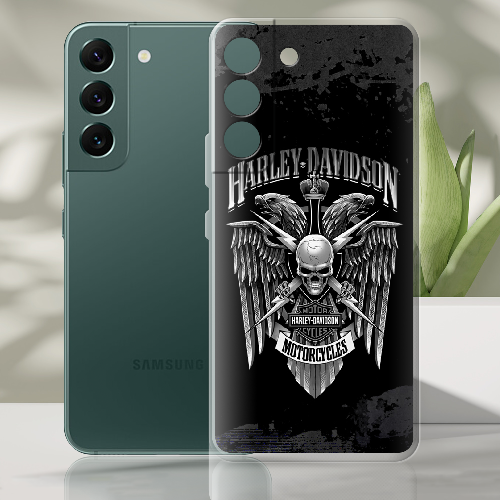 Чехол BoxFace Samsung Galaxy S22 (S901) Harley Davidson skull and eagles