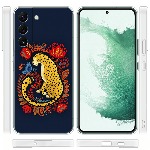 Чехол BoxFace Samsung Galaxy S22 (S901) Petrykivka Leopard