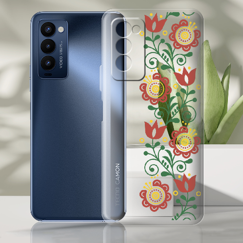 Чехол BoxFace Tecno Camon 18 / 18P Ethno Flower