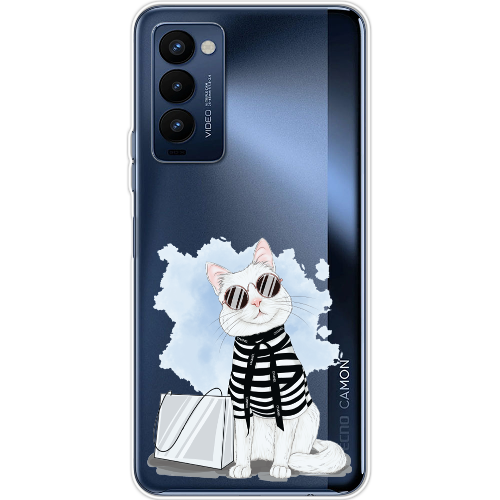 Чехол BoxFace Tecno Camon 18 / 18P Кот Модник