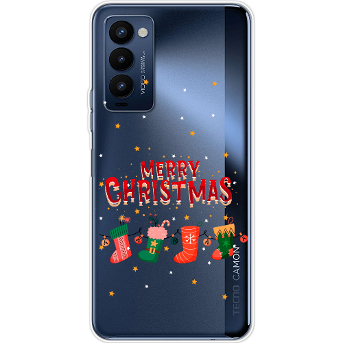 Чехол BoxFace Tecno Camon 18 / 18P Рождественские Носки