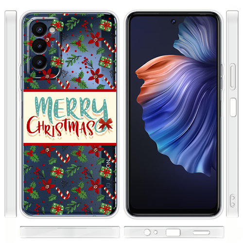 Чехол BoxFace Tecno Camon 18 / 18P Vintage Christmas Congratulation