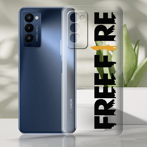 Чехол BoxFace Tecno Camon 18 / 18P Черный Free Fire