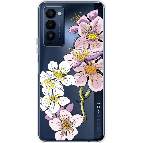 Чехол BoxFace Tecno Camon 18 / 18P Cherry Blossom