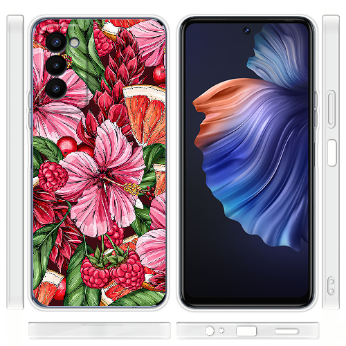 Чехол BoxFace Tecno Camon 18 / 18P Tropical Flowers