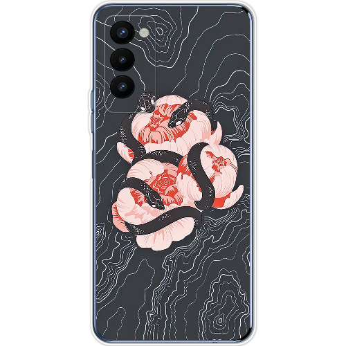 Чехол BoxFace Tecno Camon 18 / 18P Snake Rose