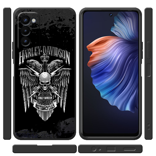 Чехол BoxFace Tecno Camon 18 / 18P Harley Davidson skull and eagles