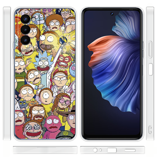 Чехол BoxFace Tecno Camon 18 / 18P Rick and Morty все герои