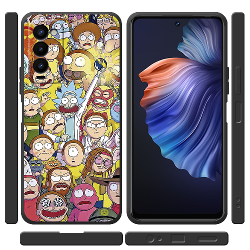 Чехол BoxFace Tecno Camon 18 / 18P Rick and Morty все герои