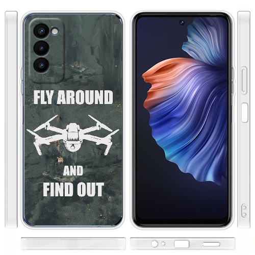 Чехол BoxFace Tecno Camon 18 / 18P Дрон Fly Around