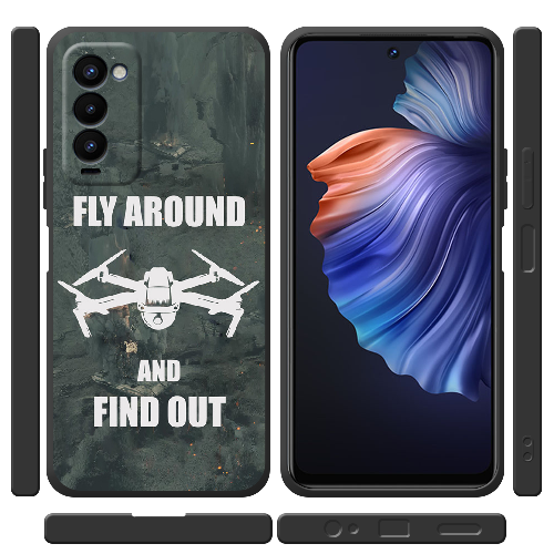 Чехол BoxFace Tecno Camon 18 / 18P Дрон Fly Around