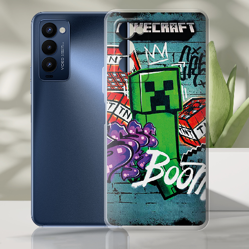 Чехол BoxFace Tecno Camon 18 / 18P Minecraft Graffiti