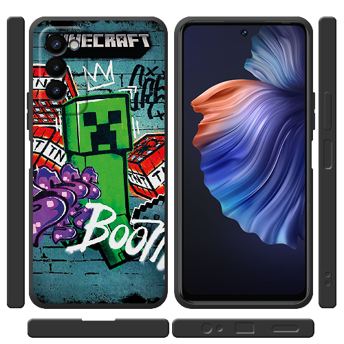 Чехол BoxFace Tecno Camon 18 / 18P Minecraft Graffiti