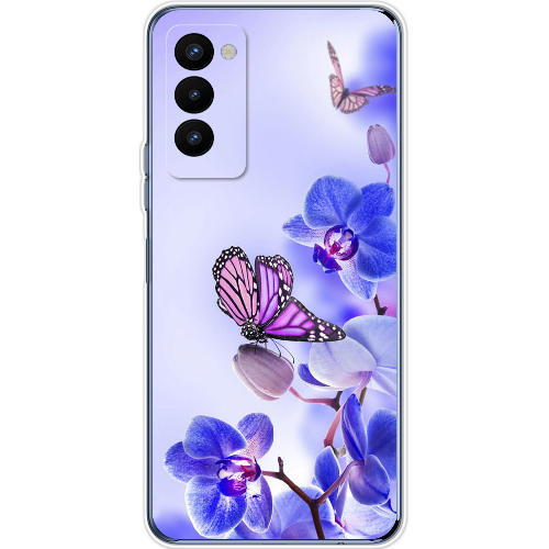 Чехол BoxFace Tecno Camon 18 / 18P Orchids and Butterflies