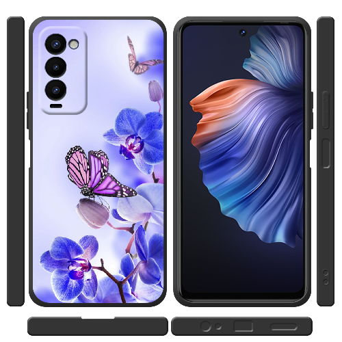 Чехол BoxFace Tecno Camon 18 / 18P Orchids and Butterflies