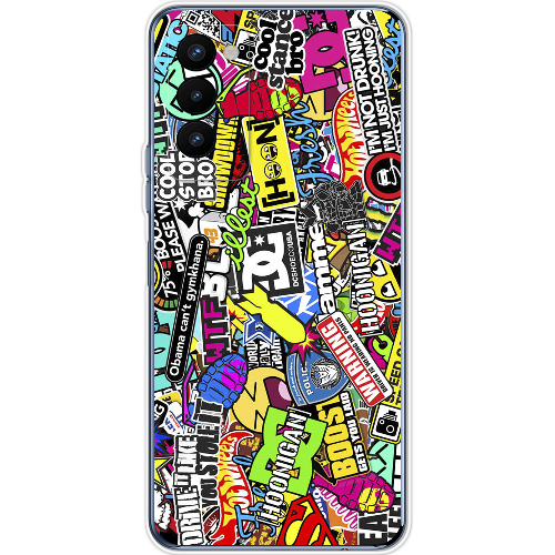 Чехол BoxFace Tecno Camon 18 / 18P Multicolored Inscriptions