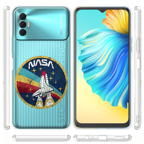 Чехол BoxFace Tecno Spark 8P Space Shuttle NASA