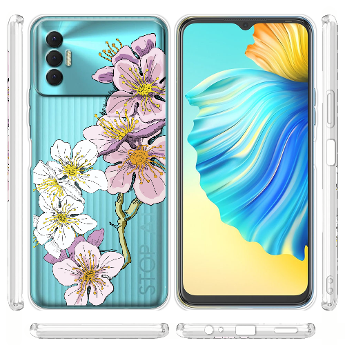 Чехол BoxFace Tecno Spark 8P Cherry Blossom