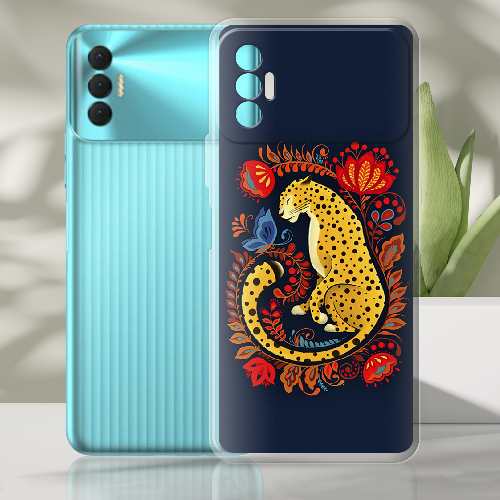 Чехол BoxFace Tecno Spark 8P Petrykivka Leopard