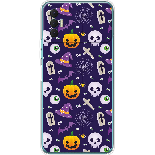 Чехол BoxFace Tecno Spark 8P Halloween Purple Mood