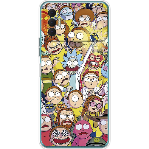 Чехол BoxFace Tecno Spark 8P Rick and Morty все герои